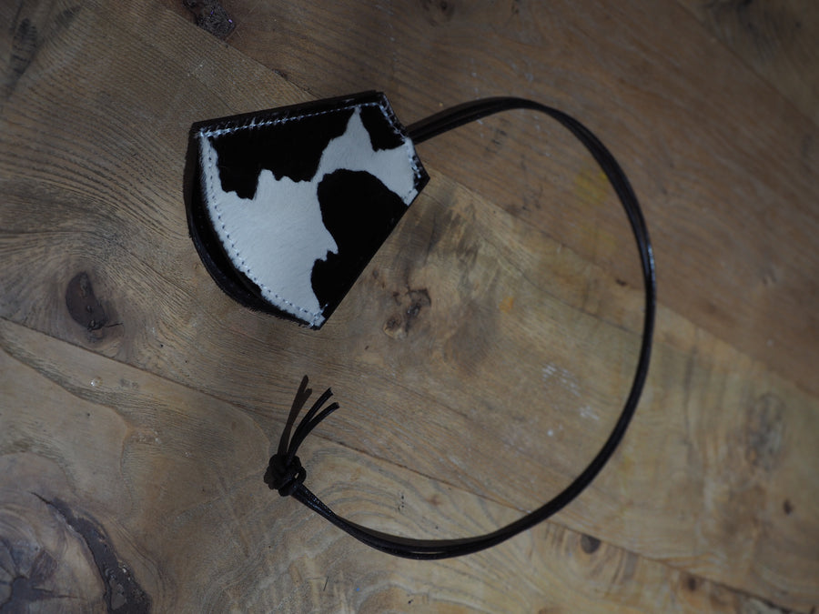 BELL Necklace Holstein ( hair calf )
