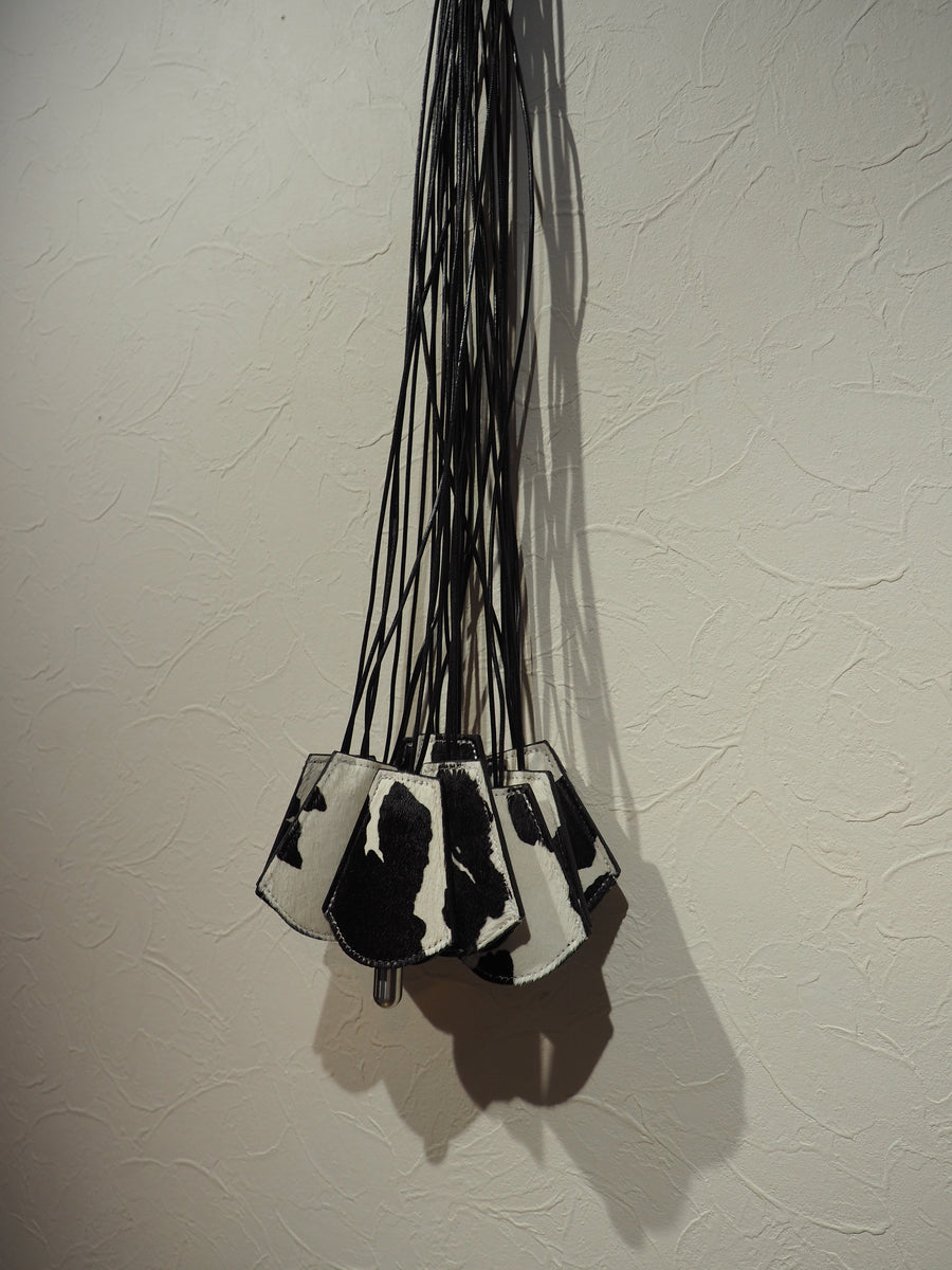 BELL Necklace Holstein ( hair calf )