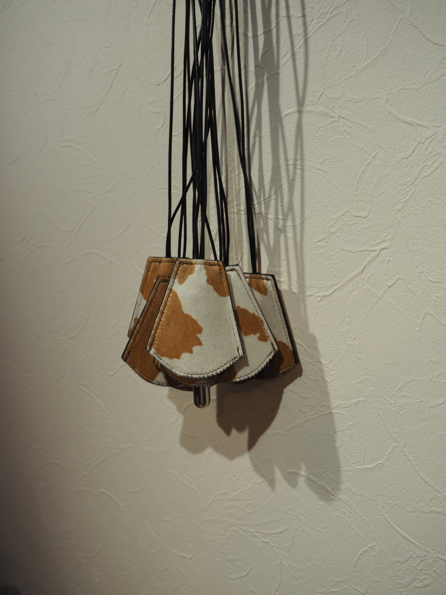 BELL Necklace Holstein ( hair calf )